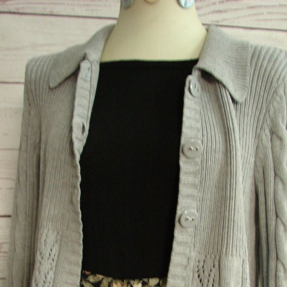 Black Knit Pull Over L/S Top with Rhinestones sleeve sleek light weight Medium - Picture 16 of 16